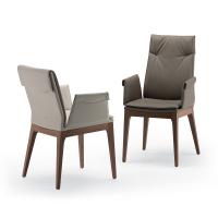 Tosca chair with armrests, high and medium back