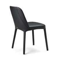 View from the back of Wilma by Cattelan chair with black leather finish