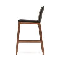 Arcadia stool by Cattelan with 973 black leather cover 