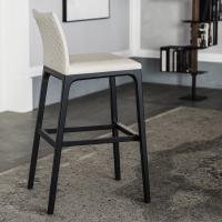 Stool with quilted backrest Arcadia by Cattelan