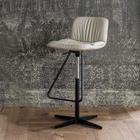 Axel is a stool by Cattelan with a central spoke or square base
