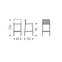 Scheme Norma Couture by Cattelan stool - model with height cm 104