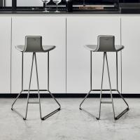Pepe leather stools by Cattelan with metal design frame
