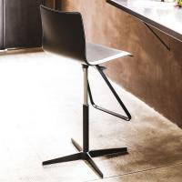 Toto swivel hide leather stool by Cattelan - spoke base