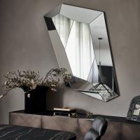 Diamond glass mirror can be adjusted horizontally or vertically