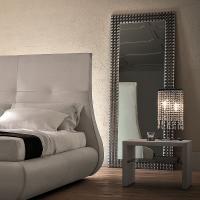 Egypt mirror with rectangular frame in silver leaf by Cattelan 