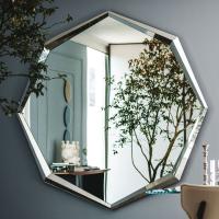 Emerald octagonal design mirror by Cattelan with mirrored glass frame