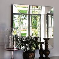 Regal square mirror with mirrored frame by Cattelan
