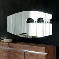Stripes mirror in the shaped version, ideal also in the living room