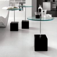 Axo coffee table with cubical metal base by Cattelan