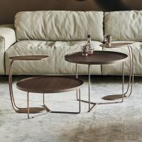 Billy round coffee tables by Cattelan with wooden top