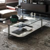 Coffee table with glass top Biplane by Cattelan