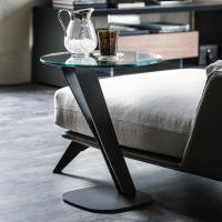Falco graphite metal side table by Cattelan
