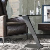 Falco graphite metal cocktail table by Cattelan