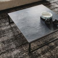 Kitano coffee table by Cattelan in the low rectangular model with Slate finish top 