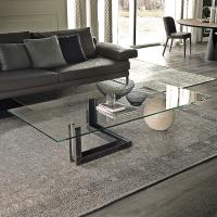 Levante design glass coffee table by Cattelan