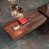 Lingotto design walnut coffee table by Cattelan 