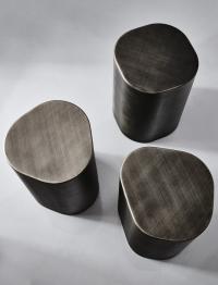 View from above of the 3 models available - Pancho by Cattelan living-room painted steel table