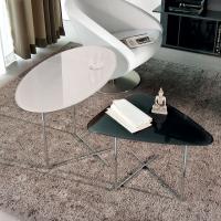 Pat triangular coffee table for sitting rooms by Cattelan (structure finish no longer available)