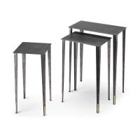 Spillo by Cattelan modern rectangular steel nest of tables, three different heights allow to create many compositions