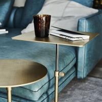 Step golden metal side table by Cattelan is adjustable in height