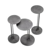 Sting tables in grey brushed finish by Cattelan