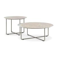 Vinyl Murano coffee tables with mother-of-pearl glass top