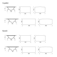 Model and measurements of the Atlantis table by Cattelan