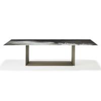 Dragon by Cattelan dining table with clear glass top CrystalArt CY01
