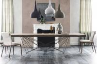 Gordon table by Cattelan with rectangular top and irregular edges