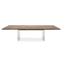Ikon wooden table by Cattelan with natural edges