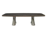 Mad Max by Cattelan table Keramik top with edge in painted metal brushed bronze