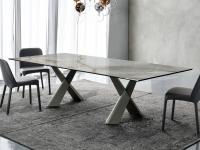 Mad Max by Cattelan rectangular table with ceramic top and simple edge