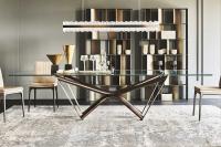 Marathon by Cattelan dining table in glass and wood