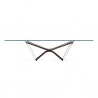 Marathon by Cattelan dining table with base in wood and metal