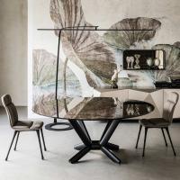 Round model with mirrored glass top for Planer table by Cattelan