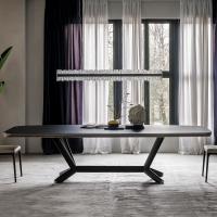 Planer table by Cattelan in the shaped model with wood essence
