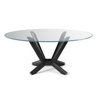Planer round table with clear-glass top by Cattelan