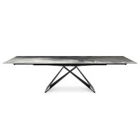 Premier extension table by Cattelan with top in CrystalArt CY01