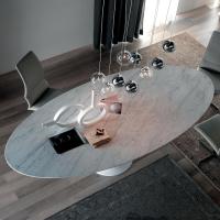 Reef oval marble table by Cattelan
