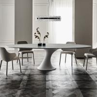 Table Reef with Carrara marble top by Cattelan
