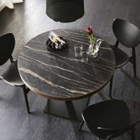 Ribot by Cattelan bistrot design round table with top in Keramik stone