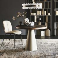 Saturno by Cattelan bistrot table with conical base and top in Keramik