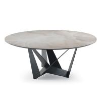 Skorpio table with round top in Keramik