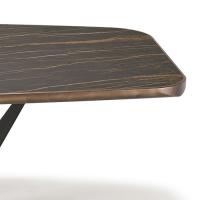 Skorpio table by Cattelan in Keramik stone with rounded bottom profile