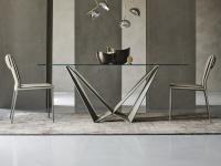 Dining table Skorpio by Cattelan with top cm 160 x 90