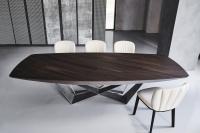 Living room table with burnt oak top Skorpio by Cattelan, Masterwood workmanship