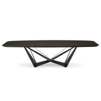 Skorpio table by Cattelan with shaped rectangular top and bevelled edges