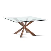 Spyder table by Cattelan with Canaletto walnut base 