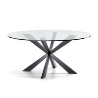 Spyder round table by Cattelan with glass top